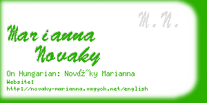 marianna novaky business card